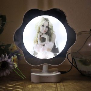 LED Magic Mirror Photo Frame (Flower Shape)